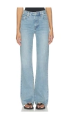 Frame The Arrow High-rise Flared Jeans In Blue