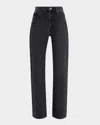 Frame Le Sleek High Waist Ankle Straight Leg Jeans In Blue