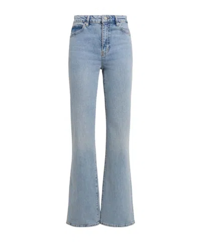 Frame The Arrow Cotton High Rise Jeans In Blue