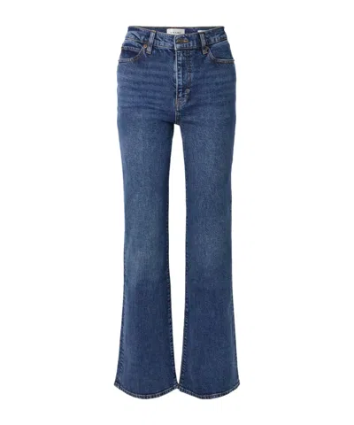 Frame The Arrow High-rise Flared Jeans In Blue