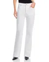 Frame The Arrow High Rise Straight Jeans In White In White