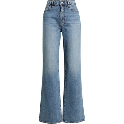 Frame The Arrow High Waist Relaxed Bootcut Jeans In Blue