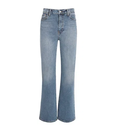 Frame The Arrow High-rise Bootcut Jeans In Blue