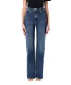 Frame The Stitched Arrow Pocketed Trousers In Blue