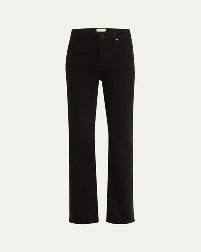 Frame The Arrow Mid-rise Straight Denim Jeans In Smokescreen