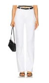 Frame The Vertical High Rise Straight Jeans In White In White
