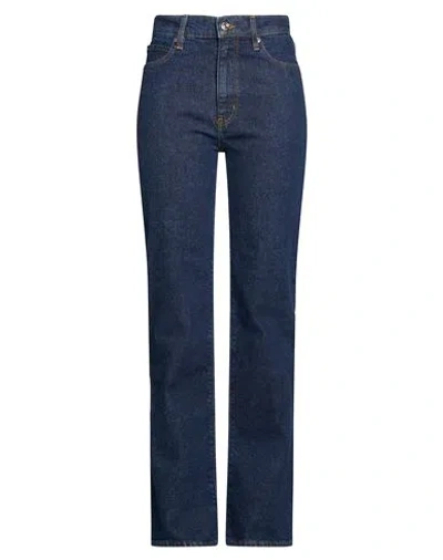 Frame The Arrow Woman Jeans Blue Size 25 Cotton, Elastane