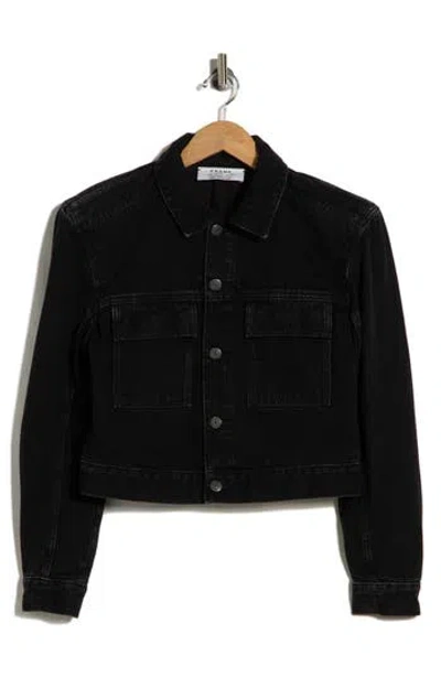 Frame The Atelier Arch Denim Jacket In Black