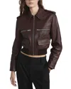 Frame The Aviator Quilted Leather Jacket In Brown