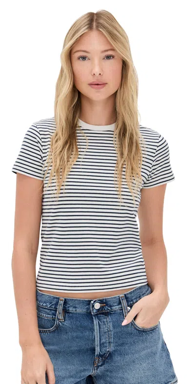 FRAME THE BABY TEE NAVY MULTI