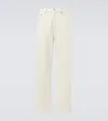Frame The Baggy High-rise Wide-leg Jeans In White