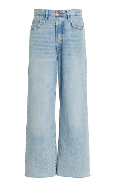 Frame The Baggy Rigid Low-rise Wide-leg Jeans In Blue
