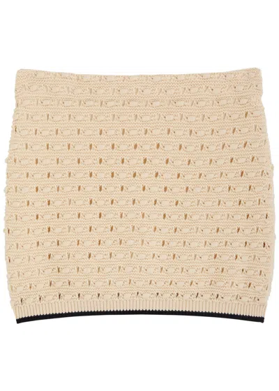 Frame Bauble Pointelle Cotton Miniskirt
