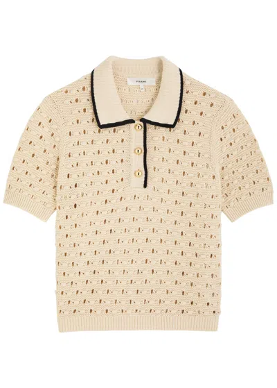 FRAME FRAME THE BAUBLE OPEN-KNIT POLO SHIRT