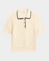 Frame The Bauble Polo Top In Cream