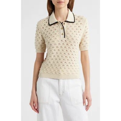 Frame Denim The Bauble Polo Sweater In Multi