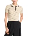 Frame The Bauble Polo Top In Cream