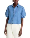 Frame The Billow Short Sleeve Shirt In Subtle