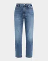 Frame The Borrowed Ankle Jeans In Blue