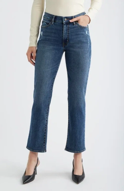 Frame The Borrowed Distressed Boyfriend Jeans In Blue