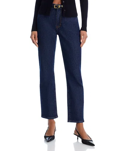 Frame The Borrowed High Rise Ankle Slim Leg Jeans In Taboo