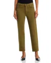 Frame The Borrowed Mid Rise Boyfriend Jeans In Green