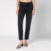 Frame Le Sleek High Waist Ankle Straight Leg Jeans In Black