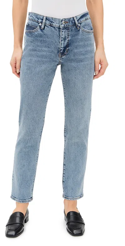 Frame The Borrowed High-rise Slim-leg Jeans In Ricochet