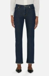 Frame The Borrowed Mid Rise Boyfriend Jeans In Blue