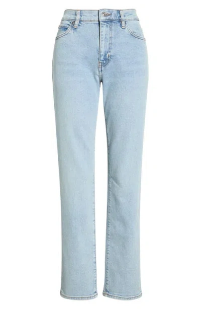 Frame The Borrowed Mid Rise Boyfriend Jeans In Blue
