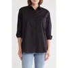 Frame The Borrowed Pocket Organic Cotton Button-up Shirt In Black