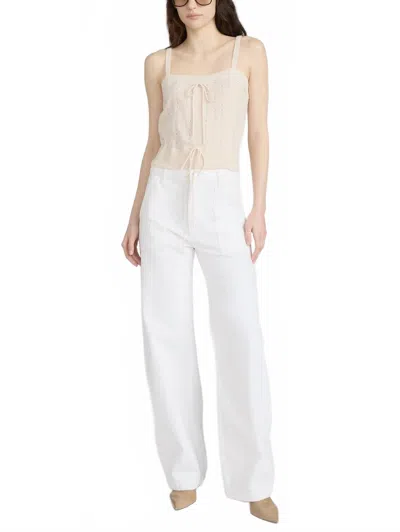 Frame The Bow Cargo Jeans In White In Pattern