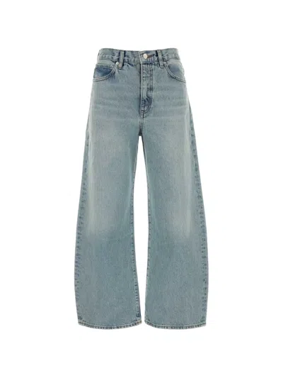Frame Denim The Bow Wide-leg Jeans In Gray