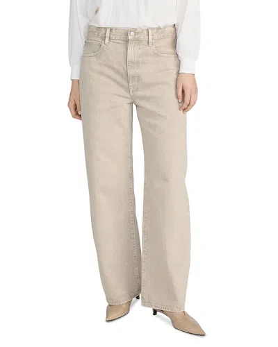 Frame The Bow High Rise Wide Leg Jeans In White