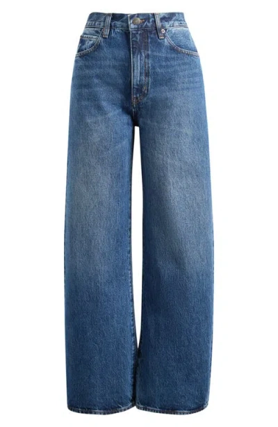 Frame The Bow High Waist Barrel Jeans In Blue
