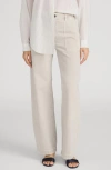 Frame The Bow High Waist Wide Leg Utility Jeans In White