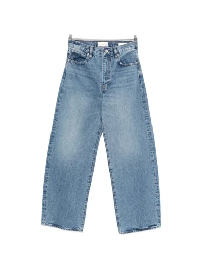 Frame The Bow Wide-leg Jeans In Blue