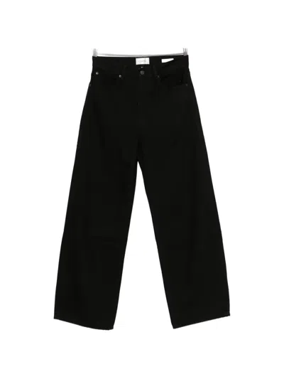 Frame The Bow Wide-leg Jeans In Black