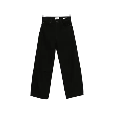 Frame The Bow Wide-leg Jeans In Black