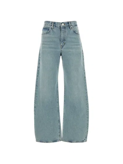 Frame The Bow Wide-leg Jeans In Blue