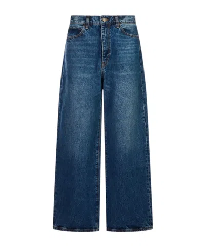 Frame The Bow Wide-leg Jeans In Blue