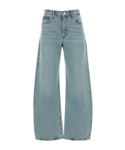 Frame The Bow Wide-leg Jeans In Green