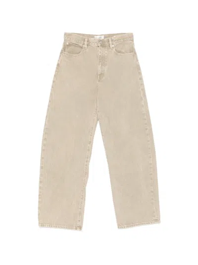 Frame The Bow Wide-leg Jeans In Neutral