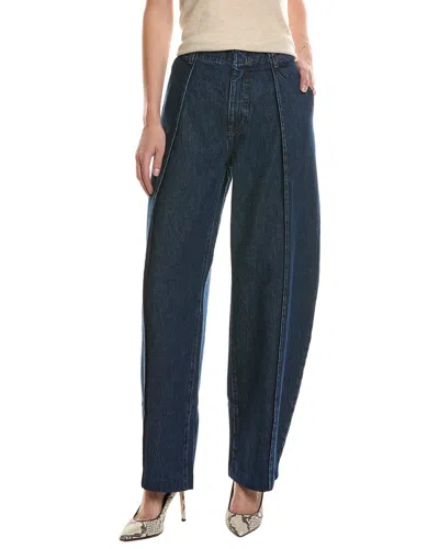Frame The Bowed Trouser Savoy Jean In Blue
