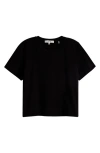 Frame The Boxy Crop T-shirt In Black