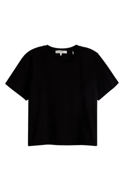 Frame The Boxy Crop T-shirt In Black