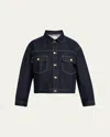 Frame The Boxy Denim Jacket In Rinse