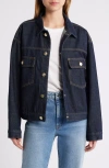 Frame The Boxy Denim Jacket In Rinse