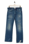 Frame The Boxy Distressed Raw Hem Jeans In Miramas Chew