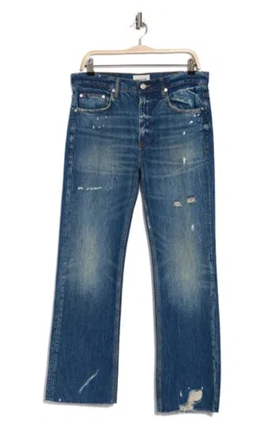 Frame The Boxy Distressed Raw Hem Jeans In Miramas Chew